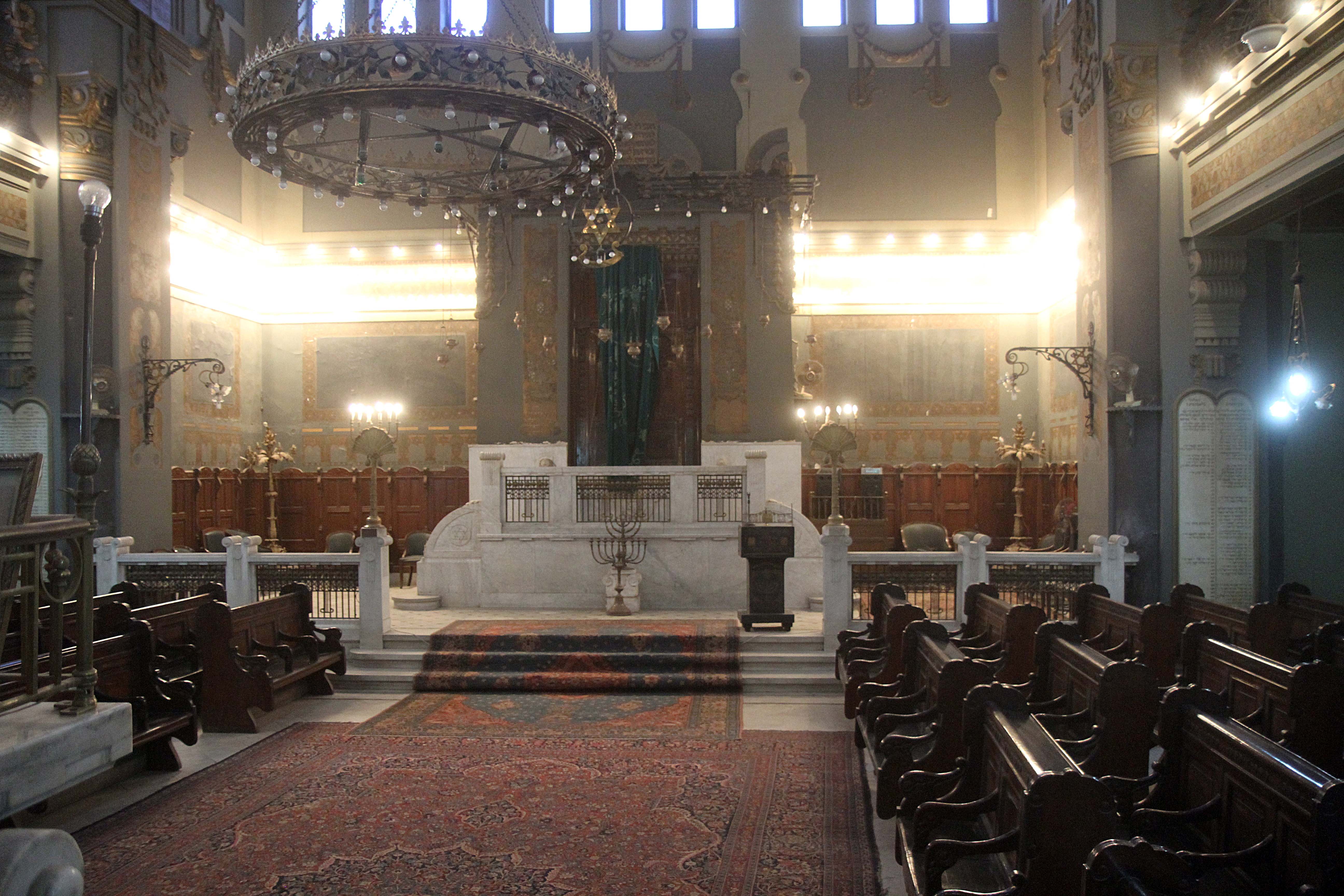 Inner courtyard of the Cairo-based Shaar Hashamayim Synagogue; the photo was taken on May 15, 2014- YOUM7 Sami Wahibi Wahib